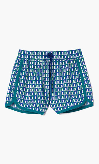 Graphic Print Short Draped Bermuda Shorts