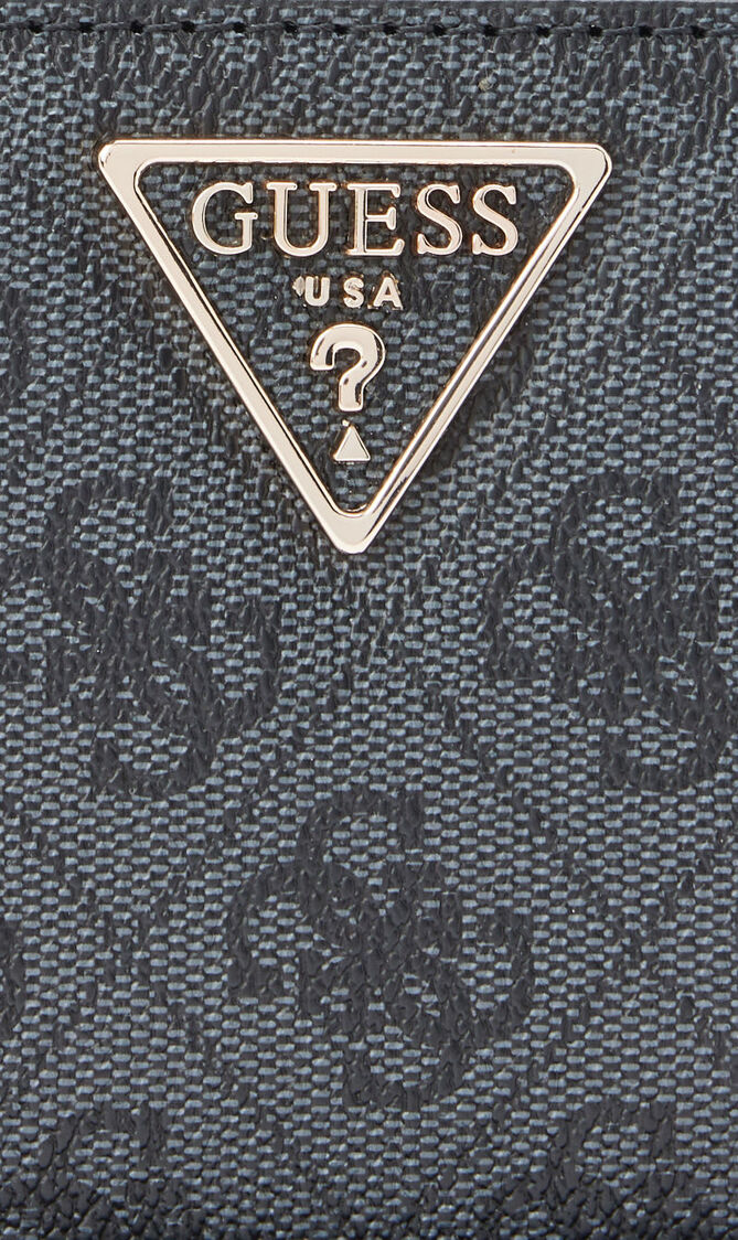 LAUREL SLG LARGE ZIP AROUND/COAL LOGO