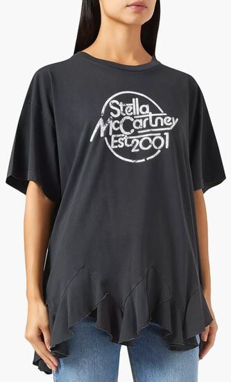 NEON LOGO RUFFLED WASHED JERSE