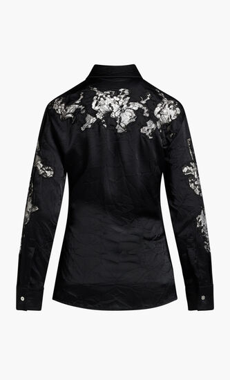 INFORMAL SHIRT WRINKLED POLY SATIN FABRIC