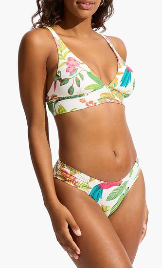 Tropica Ruched Side Retro Bikini Bottom