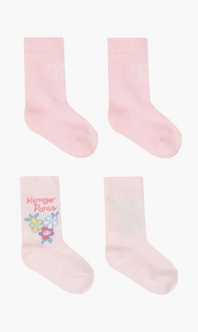 Floral-embroidered Socks