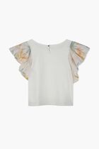 T-shirt with Ruffle Sleeves
