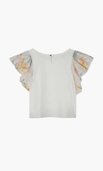 T-shirt with Ruffle Sleeves