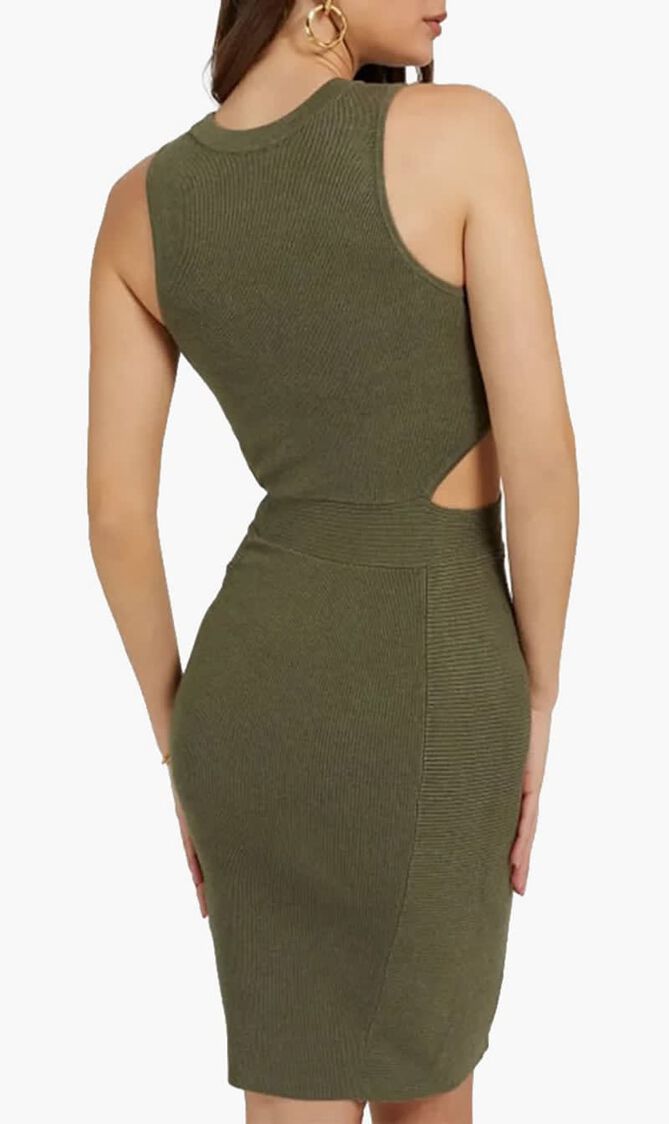 Sleeveless Cutout Rib Dress