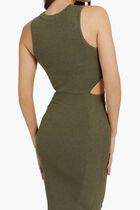 Sleeveless Cutout Rib Dress