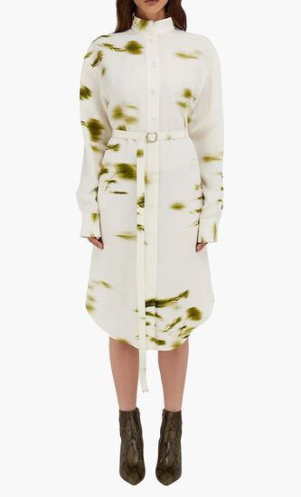 Blossom Print Midi Shirt Dress