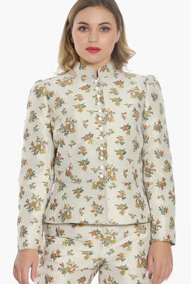 Floral Jacquard Jacket