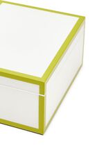JNR LACQUER ZIP BOX - MEDIUM - GREENWHITE JNR LACQUER ZIP BOX - MEDIUM - GREENWHITE