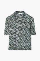 PRISMATIC T MONOGRAM NYLON ZIP POLO