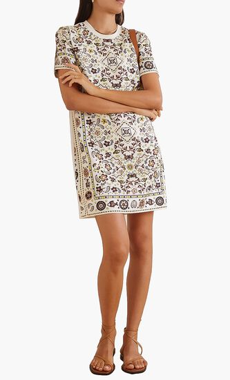 Silk Front Tshirt Dress
