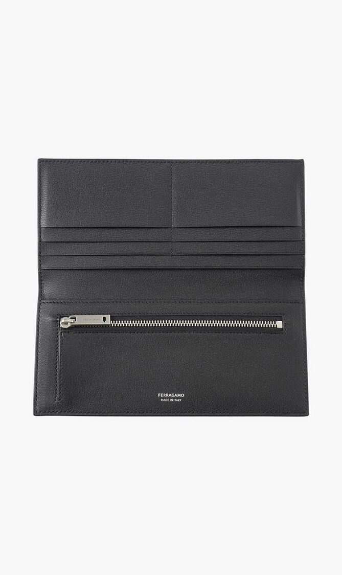 Gancini Embossed Long Wallet