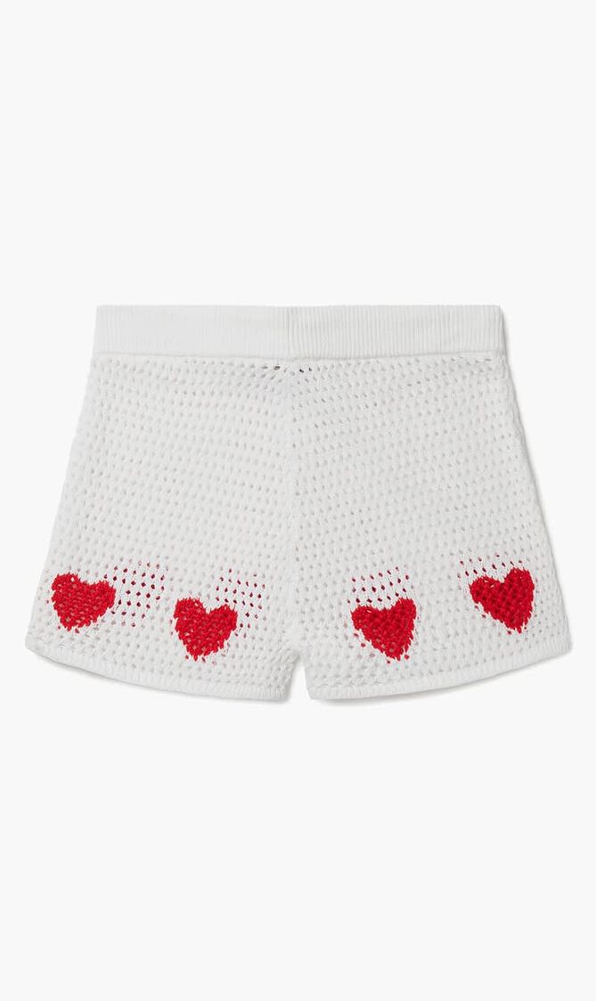 Crochet Shorts with a Heart Pattern