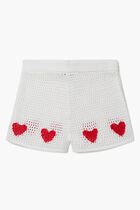 Crochet Shorts with a Heart Pattern