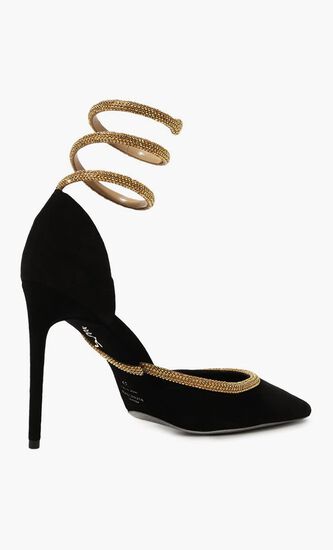 Cleo Embellished Satin Sandals