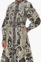 Leopard Collareneck Midi Dress