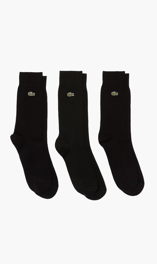 Ribbed Cotton High Socks