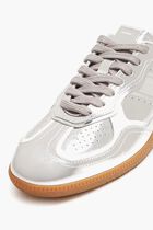 TB.490 RIFE SHIMMER SILVER CREAM LEATHER SNEAKERS