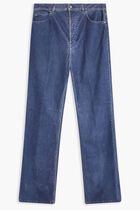 GARMENT DYED FLOCKED VELVET DR 5 POCKET TROUSERS