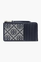 T Monogram Zip Card Case