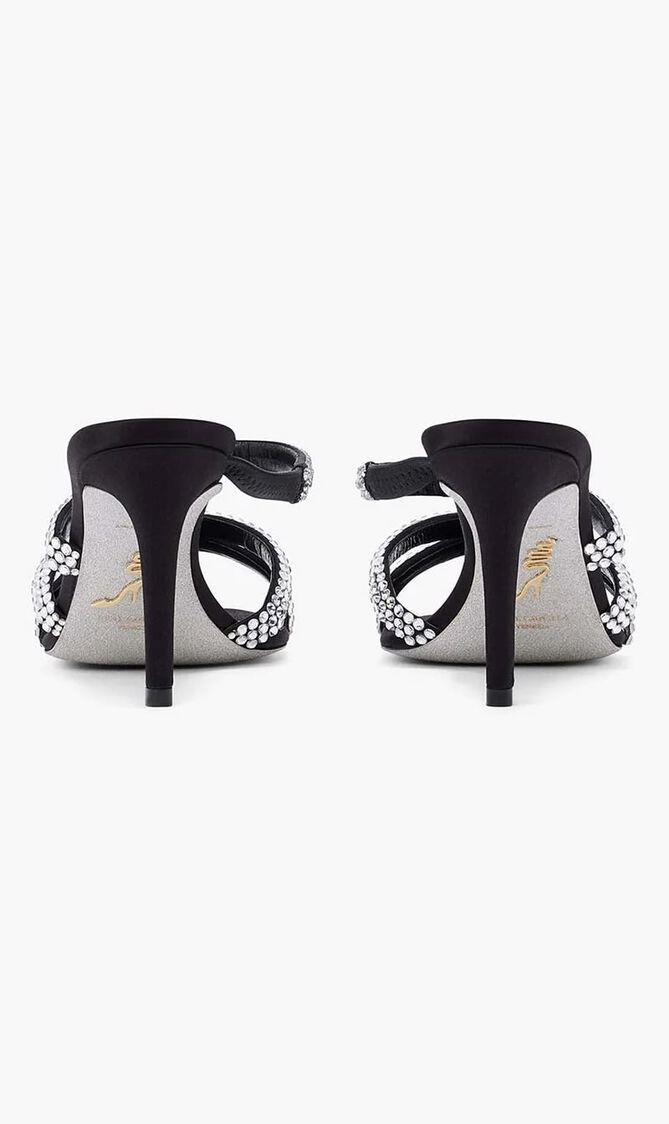 BLACK SATINCRYSTAL STRASS