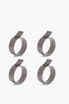VSC MEDUSA BLACK SET 4 NAPKIN RINGS