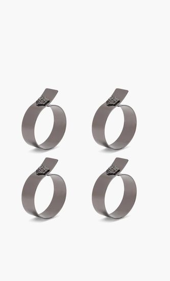 VSC MEDUSA BLACK SET 4 NAPKIN RINGS