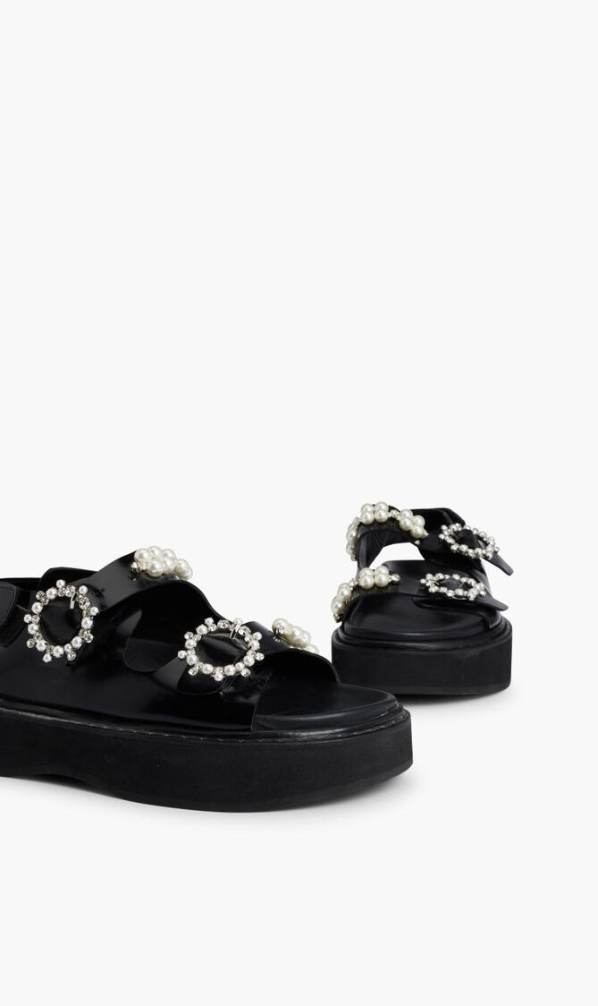Beaded Platform Sandals