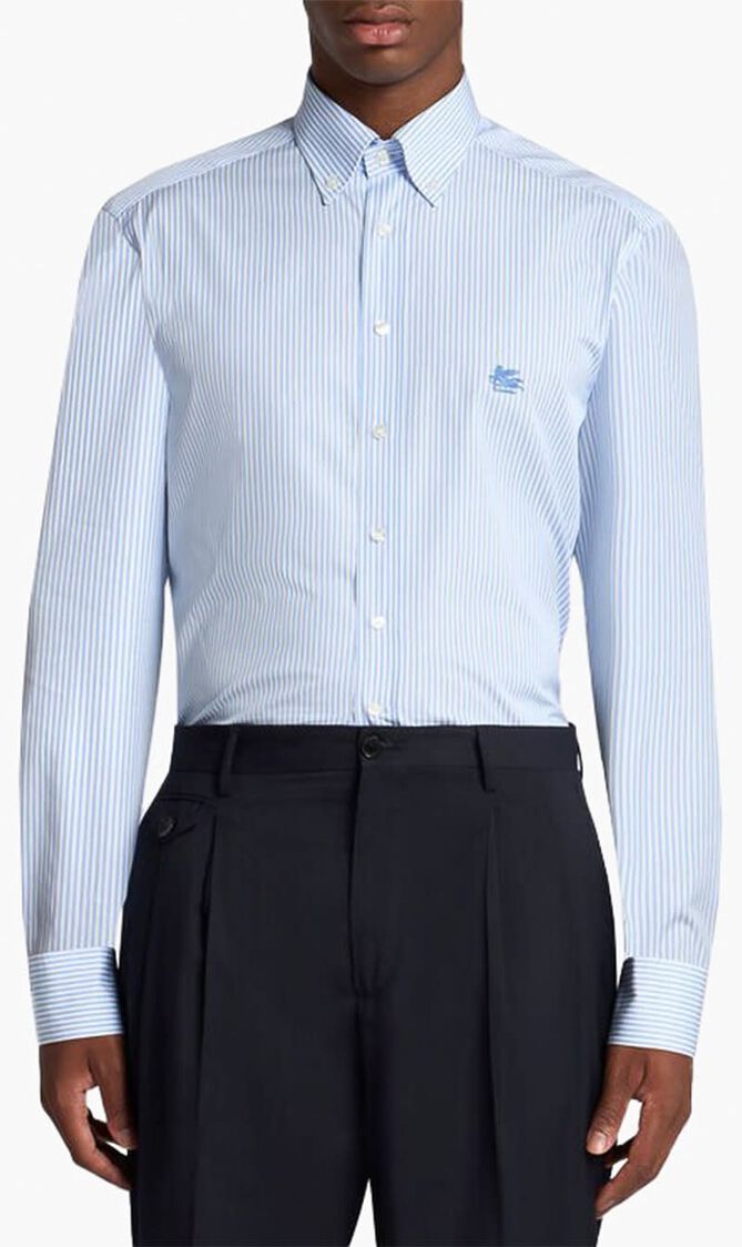 Striped Button-Down Shirt
