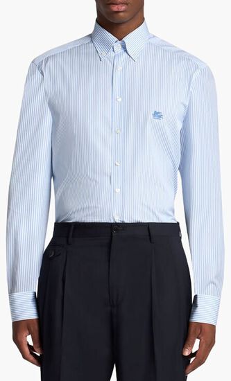 Striped Button-Down Shirt