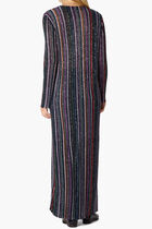 Striped Knit Long Cardigan