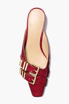 Darrington Crocodile Embossed Leather Mule