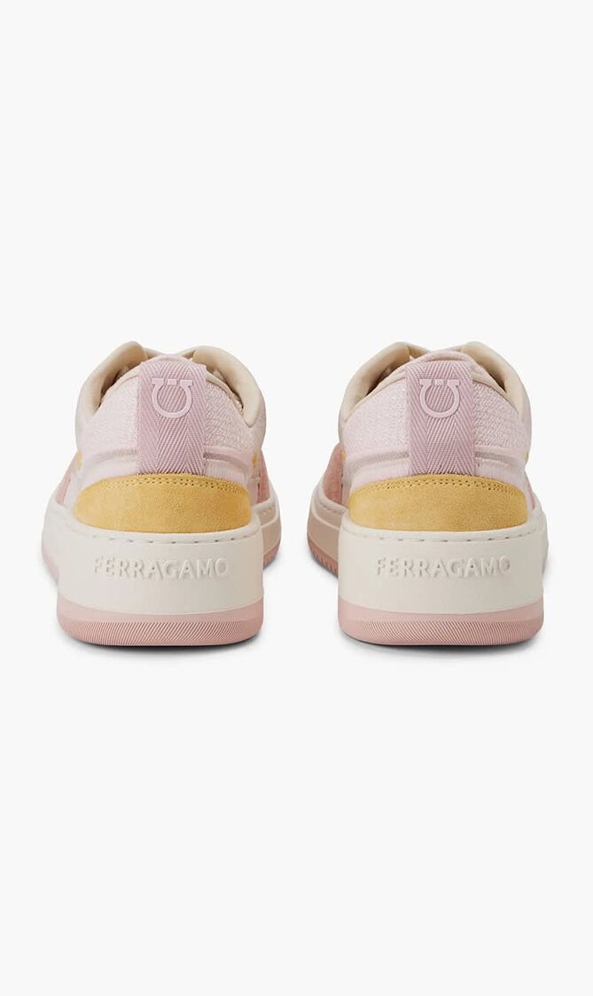Mesh Suede Lace Up Sneakers