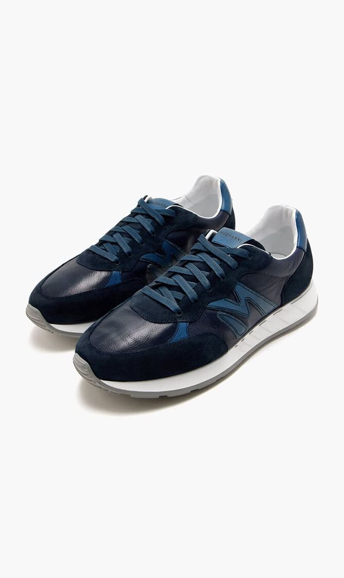 755 M E SLAYTON SLAYTON CALCE GRIGIO CROSTA AZUL FORRO LAMB BLANCO