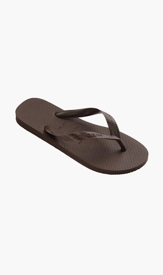 Textured Thong-Strap Flip-Flops