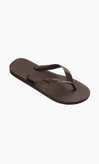 Textured Thong-Strap Flip-Flops