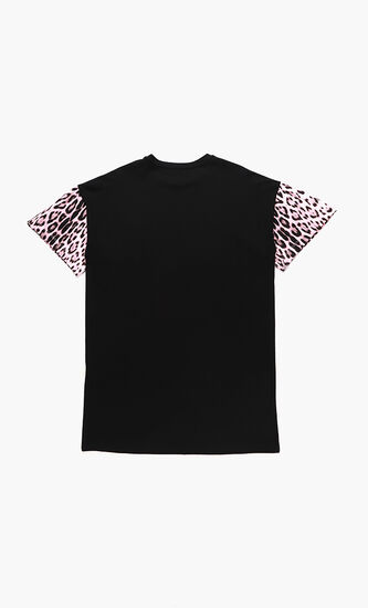 Leo Print Sleeves Dress