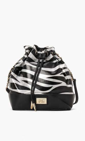 Print Leather Bucket Bag