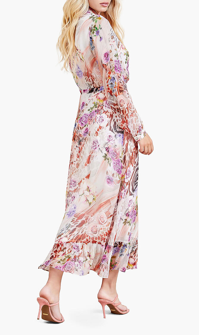 Rose Shadow Wrap Dress