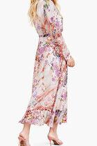 Rose Shadow Wrap Dress