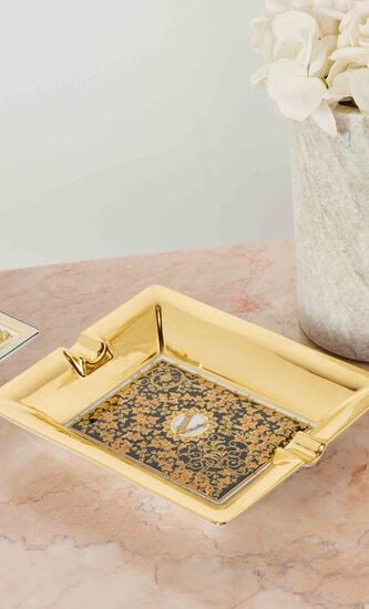 Barocco Mosaic Ashtray Rectangular Small Gold
