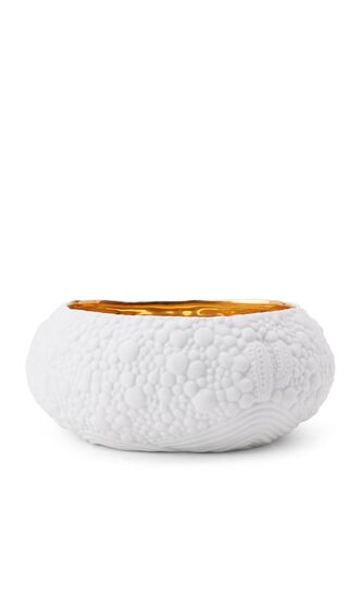 LOB HAAS MOJAVE DESSERT WHITE+GOLD BOWL-MED