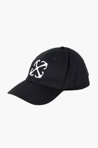ARROW DRILL BASEBALL CAP BLACK WHITE