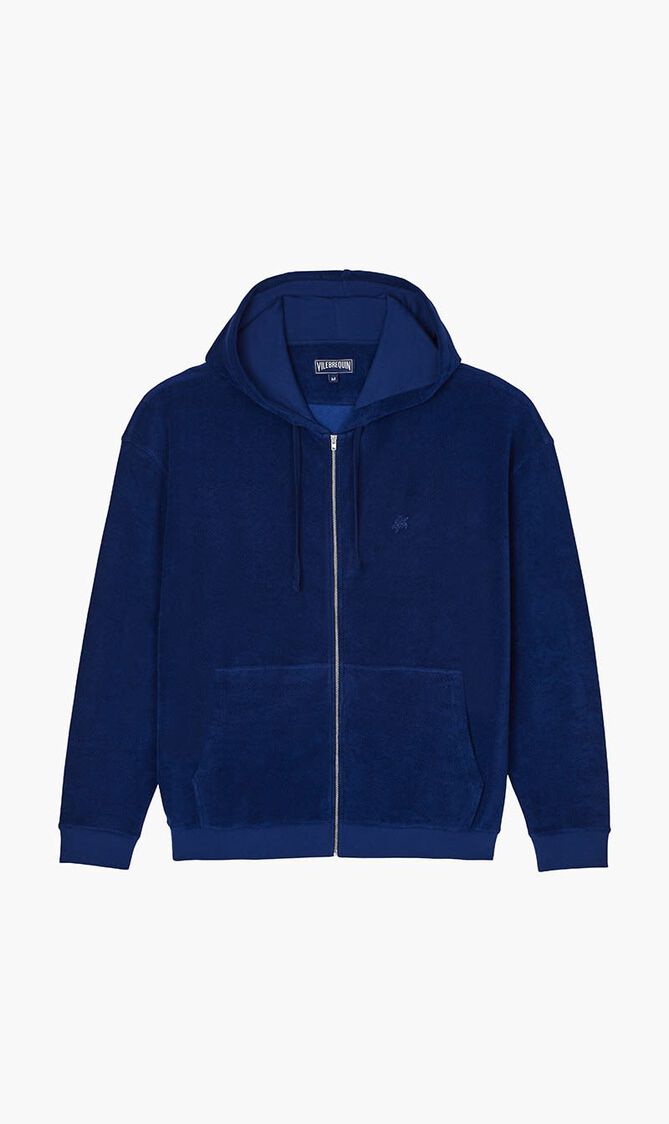 Solid Terry Hoodie Sweatshirt