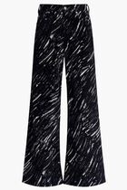Graphic Print Wide-Leg Trousers