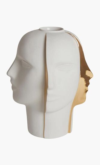 Atlas Split Vase Medium White