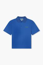 Logo Print Pique Weave Polo Shirt