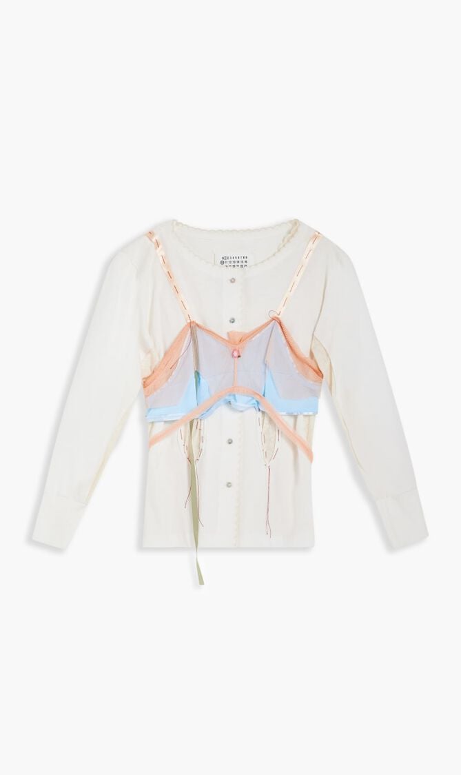 AVP OFF WHITE LONG-SLEEVED TOP