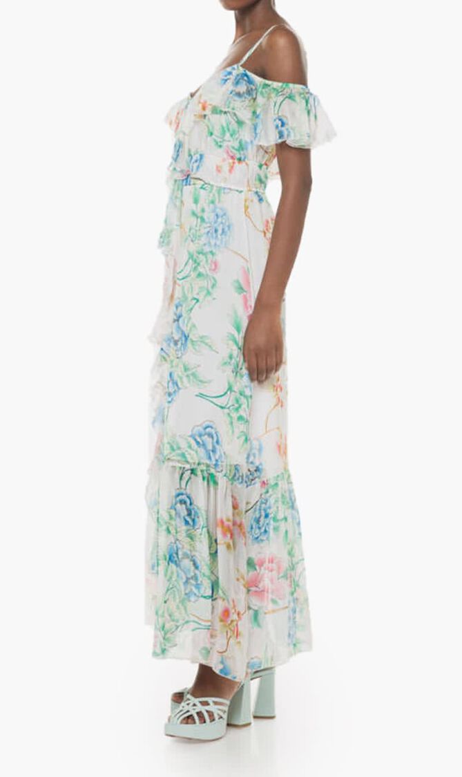 Sl Elide Long Printed Dress