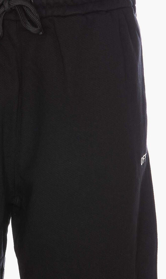 OFF STITCH SWEATPANTS BLACK WHITE